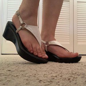 White platform sandals!